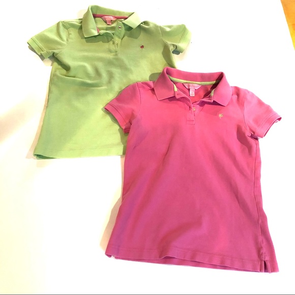 LILLY PULITZER BUNDLE Pink/Green GOLF SHIRTS XS - Picture 1 of 16